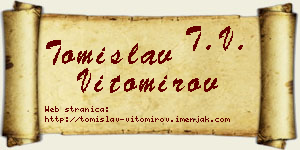 Tomislav Vitomirov vizit kartica